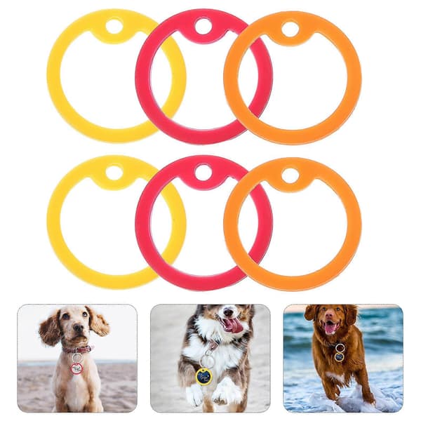 12 stk. hundemerke-lyddemperringer i silikon, demperringer for hundemerker