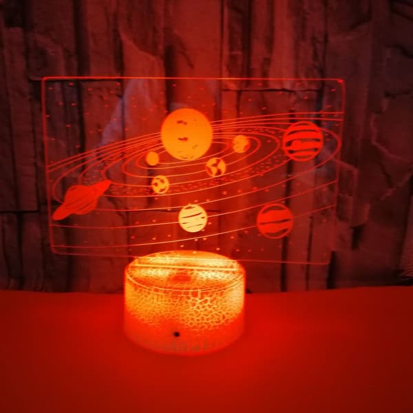 3D børnelampe med galakseillusion