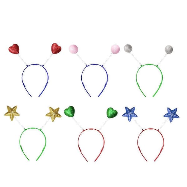 12 stk. Ball Kjærlighet Hjerte Stjerne Hodeplagg Kreativt Vårhår for Barn Jenter (Tilfeldig Stil)