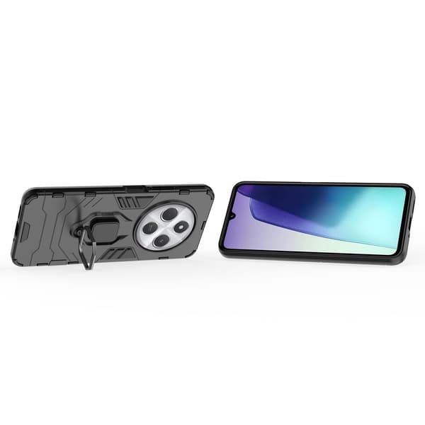 SKALO Xiaomi Redmi 14C Armor Hybrid Metalring Cover - Sort