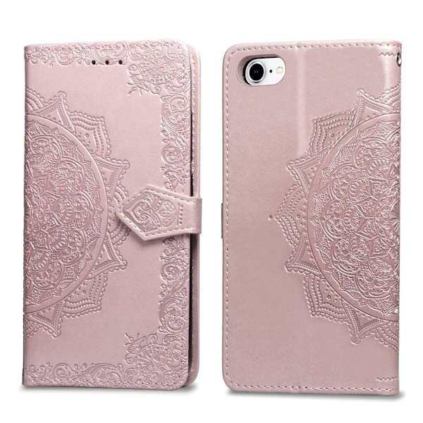 iPhone 7/8/SE (2020/2022) - Mandala Läder Fodral - Roséguld Roséguld Roséguld