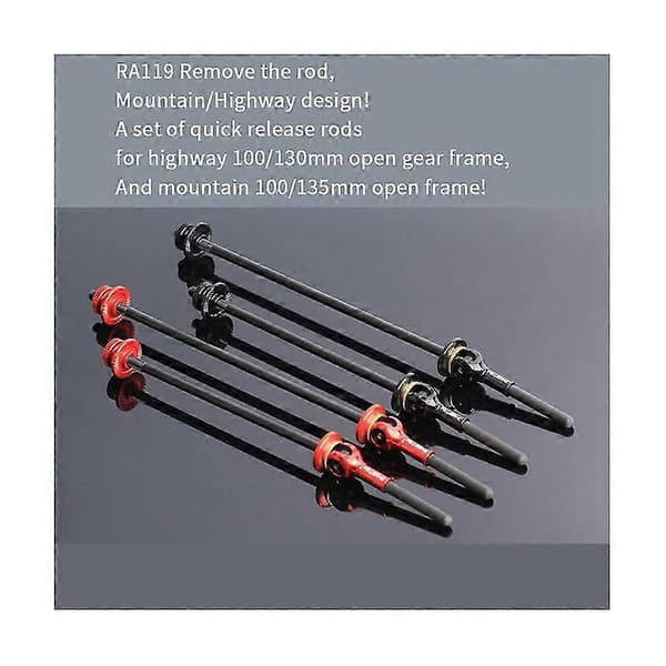 Mountainbike Titanium Alloy Quick Release Carbon Fiber Titanium Aksel Quick Release Rod (sort)