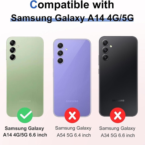 Samsung Galaxy A14 skal mobilskal silikon /  TPU - VÄLJ: SVART