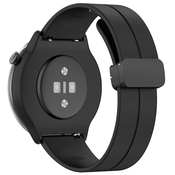 Klockarmband magnetiskt spänne silikon Samsung Galaxy Watch 5/5 Pro/4/4 Classic/3 41 mm, Huawei Watch GT3 42 mm/GT2 42 m Svart 20 mm
