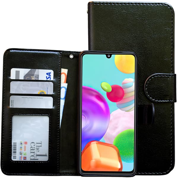 Galaxy A41, lædercover, beskyttelse, brun Brun