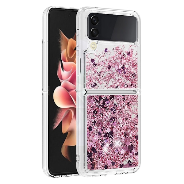 Glitter Bling TPU Case Samsung Galaxy Z Flip 4 Roséguld
