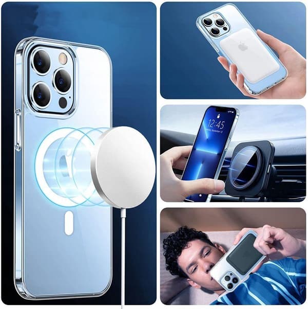 Tech-Protect iPhone 14 Pro -suojakuori FlexAir Hybrid MagSafe läpinäkyvä