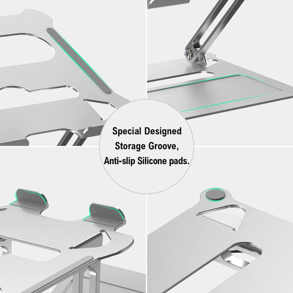 Ergonomiskt avtagbart laptopstativ för bärbar dator