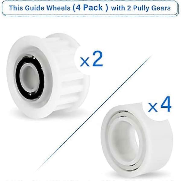 Poolrenserdele, Klatrering 6101611-R4, Timing Track 9985006-R2 og 3884997-R6 Guide Wheels Pul