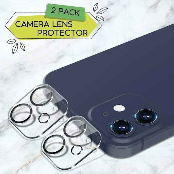 2-PACK iPhone 12 Mini / iPhone 11 Skydd Linsskydd Kameraskydd Transparent