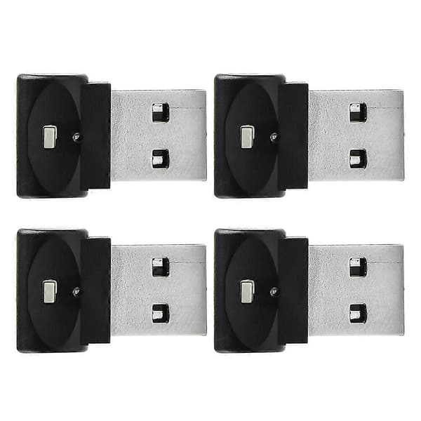 4 stk. Bil USB Omgivelseslys Bil Mini USB Lys USB LED Bil Interiør Lampe