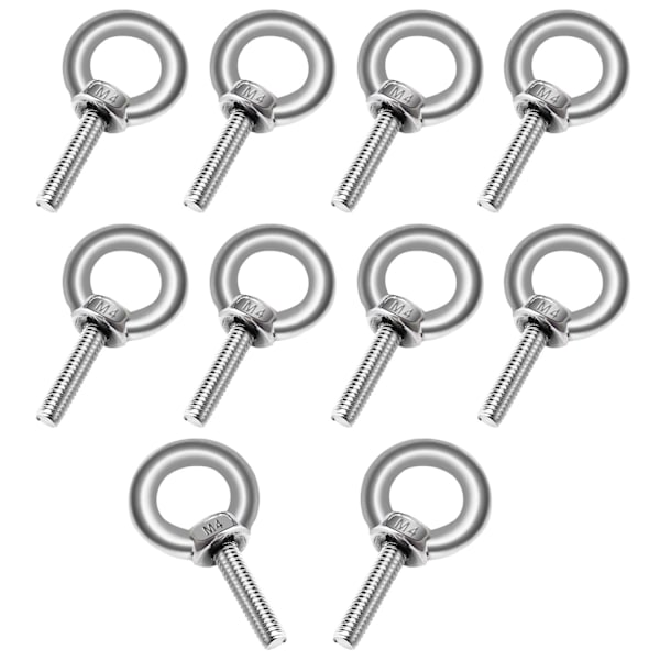 10 pak M4*10 øjebolte 304 rustfrit stål løftering ring Sha