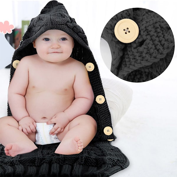 Sovsäckar Baby Vinter, Nyfödd Baby Stickad Wrap Babyfilt Vagn Sovsäck för 0-12 Månader Baby