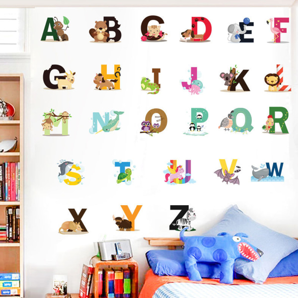 ABC Stickers Alphabet Decals - Animal Alphabet Wall Decals -