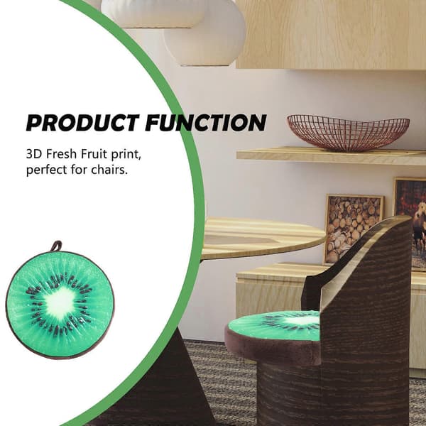 33 cm 3D Frukt Kiwi Plysjpute Hjemmekontor Sofa Dekorasjon Sete Stolputer Gulvmatte