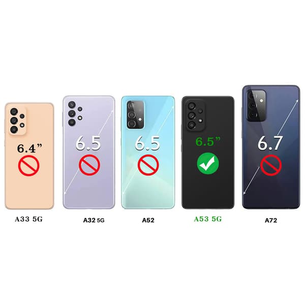 Galaxy A53 5G, Lædercover, Beskyttelse, Hvid Vit