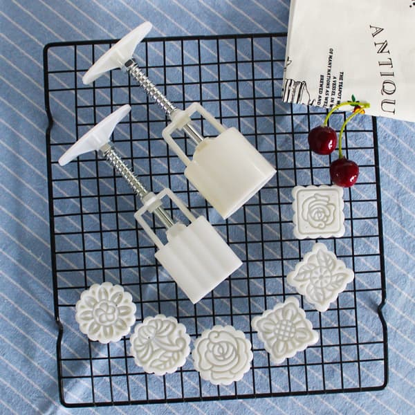 Månekage Fondant Månekageform med 12 Designs til 4 Sæt