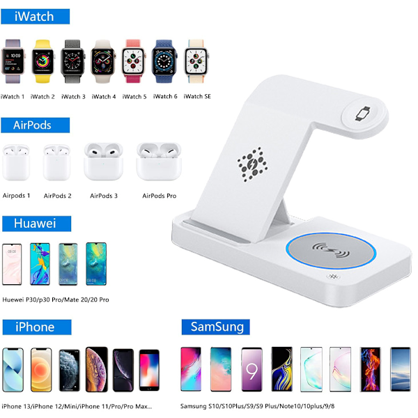 Snabb Trådlös Laddstation För Samsung, Rörfri och Utrymmesbesparande Lösning För Ditt Skrivbord