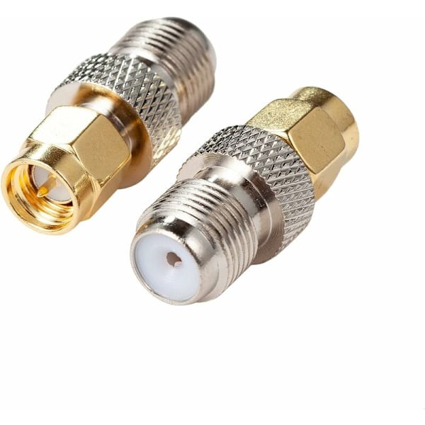 Förbättrade digitala kommunikationssystem, RF Coax-adapter säkerställer ren kopparkvalitet, SMA hane till F hona-kontakter maximerar frekvensresponsen,