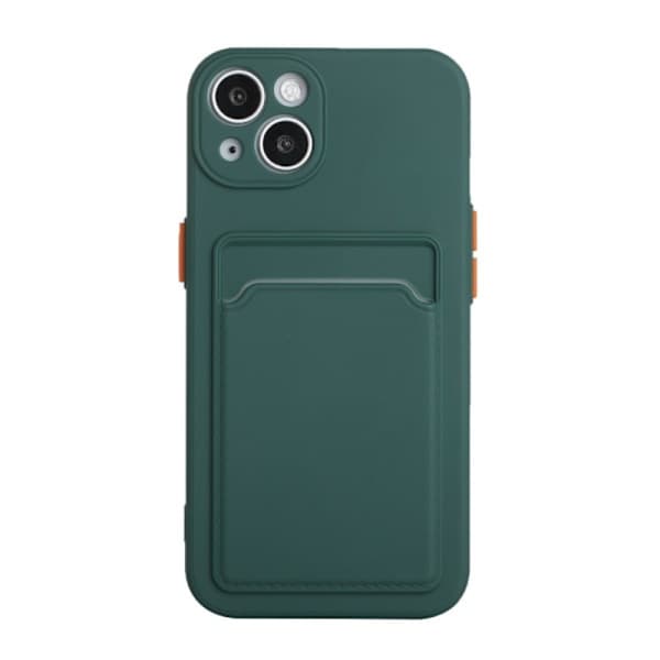 iPhone 13 Kuori Korttitaskulla Tummanvihreä