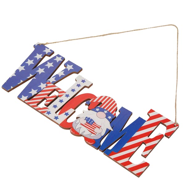 Amerikansk Patriotisk Skylt för 4 Juli, Rustik Väggskylt med Hållbar Struktur & Vattentät Design, Perfekt för Sovrum Vardagsrum Kontor