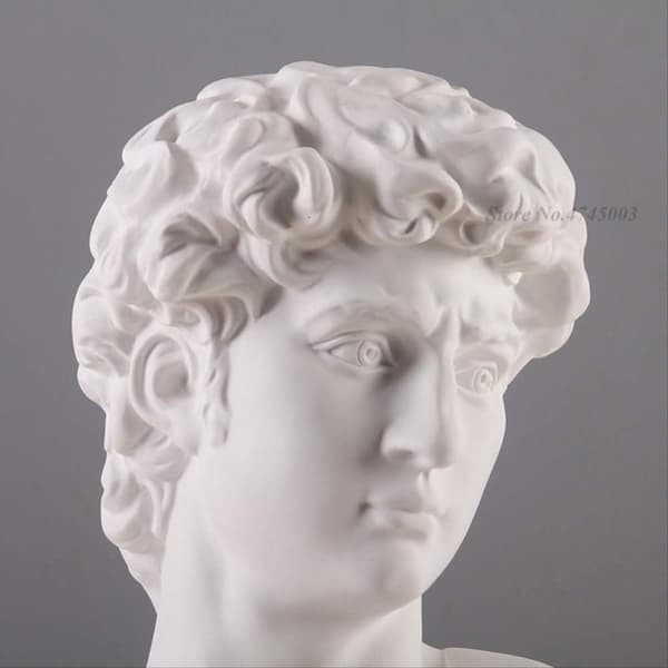 Gresk mytologi David hode byste statue Mini Europa Michelangelo H