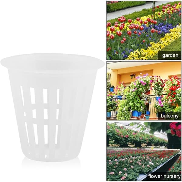 10 st/Set Hydroponiska Korgar Växtkoppar Plastkrukor Återanvändbara Du