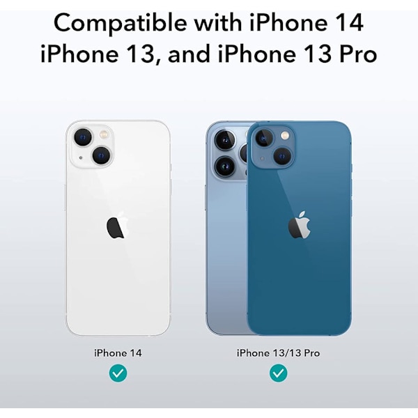 2-Pack iPhone 13 / 13 Pro Härdat glas Heltäckande Skärmskydd
