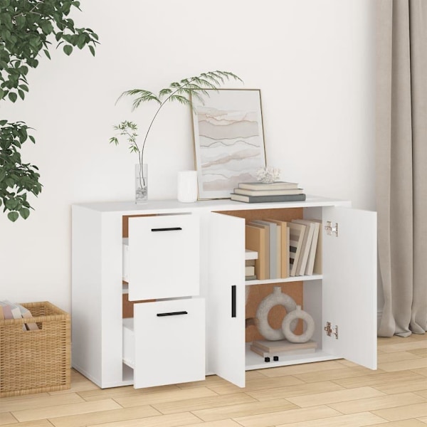 vidaXL Skänk vit 100x33x59,5 cm konstruerat trä Vit
