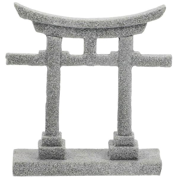 3 stk. simulert japansk Torii-portpynt, utsøkt stein-Torii, akvariedekor