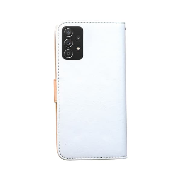 Galaxy A53 5G, Lædercover, Beskyttelse, Hvid Vit