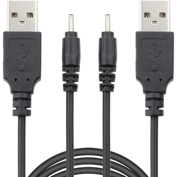 2st USB till DC-kabelladdningsadapter för hörlurar