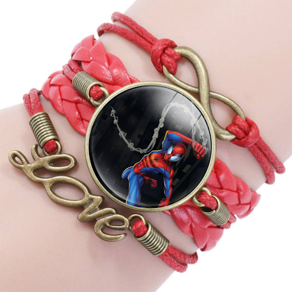 Spider-Man-tema Retro Flätat Armband - 12090714