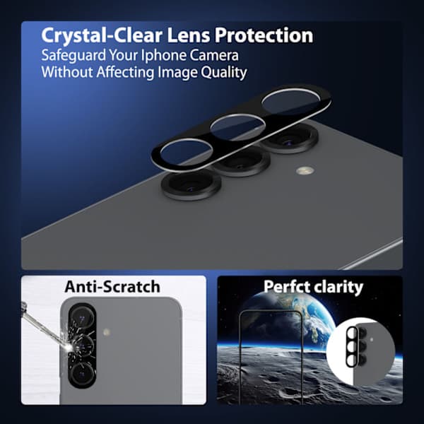 2-pack Samsung S25 Plus Skärmskydd & 1-pack Linsskydd - Härdat Glas 9H - Superkvalitet 3D