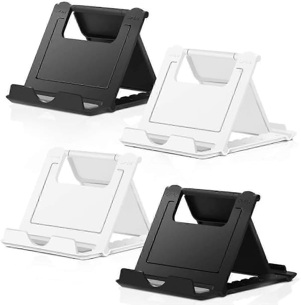Mobiltelefonholder, 4-pak telefonholder Universal foldbar tabletholder Multi-vinkel lomme desktop holder vugge