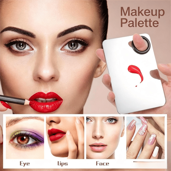 Makeup-palet i rustfrit stål (med blandestick)