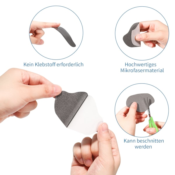 Skoreparation för Häl, Självhäftande Skolappar för Tåboxskydd och Snabb Installation, Hudvänlig Hög Svetabsorption Andningsbar Mikrofiber