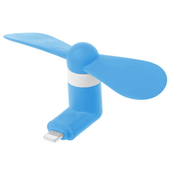 Mini kylfläkt Drivs av Apple Phone Laddningsport för iPad Pro Air Mini iPhones 14 Pro Max Plus 13 12 11 XS XR X 8 7 Blue