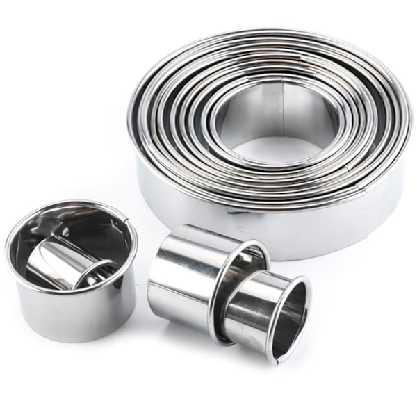 Runda Utstickare 14st Silver