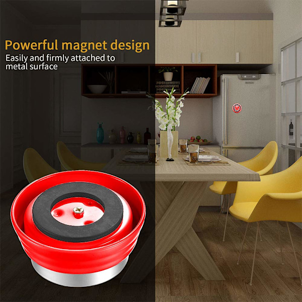 Mekanisk Köksklocka, Miljövänlig Design För Ditt Kök Eller Arbetsrum, Röd Indikator För Enkel Identifiering, Magnetisk Baksida För Bekväm Användning