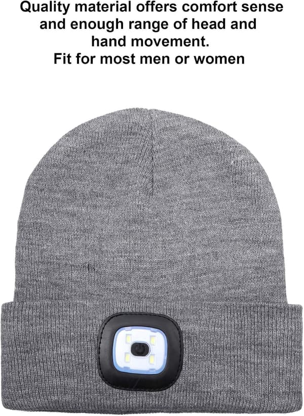 2 stk. Unisex LED-lue med 3 hvite lysmoduser, lysende