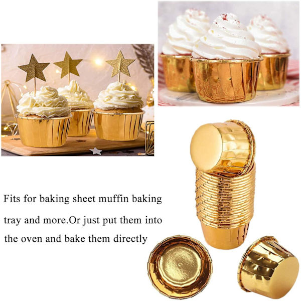 50 stk. Folie Bakekopper, Cupcakeformer, Mini Cupcakeformer, Cu
