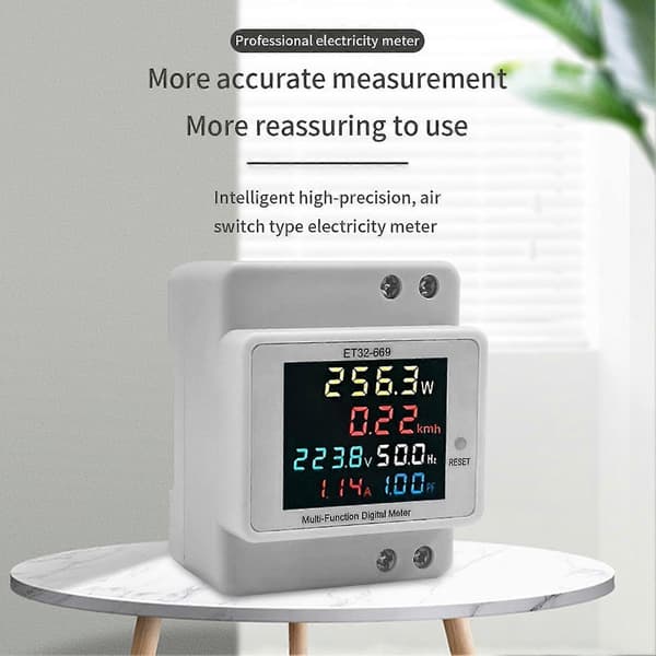 Digitalt Multimeter LCD Digital Skærm Strøm Spænding Effekt Energimåler 220V Voltmeter Amperemeter Hjem Smart Måler