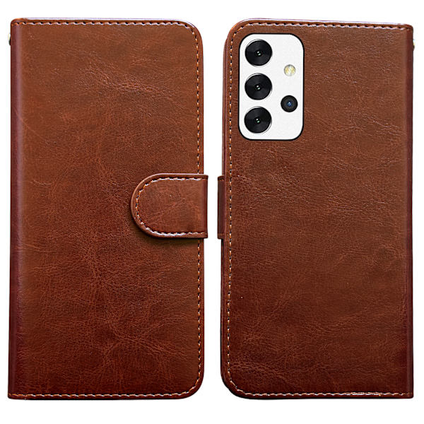 Galaxy A32 5G, Lædercover, Beskyttelse, Sort Svart