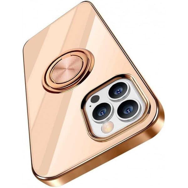 Elegant, stødsikkert cover med ringholder, iPhone 16 Pro