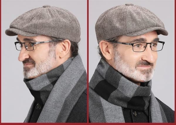 Flat cap flad kasket med skygge – Gaby Cap fine strikkede stoffer