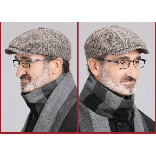 Flat cap flat cap med topp – Gaby Cap fine strikkede stoffer