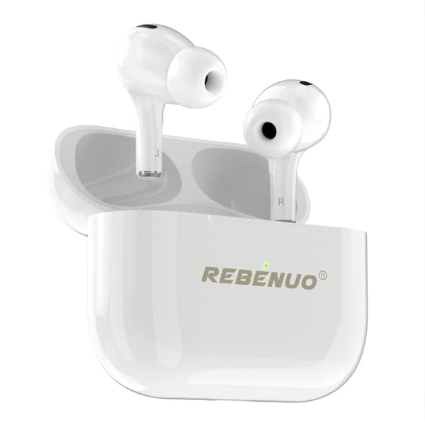 Wireless Earbuds, Bluetooth 5.0, Black Silicone Case, Noise Cancelling