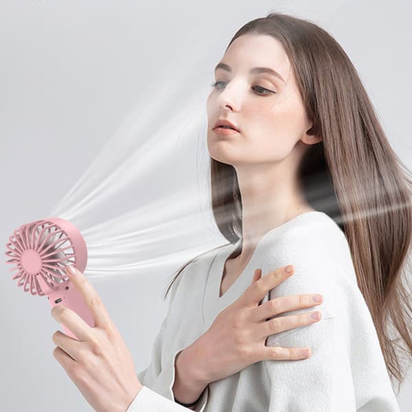 Håndventilator, bærbar mini USB-ventilator med 3 hastigheder