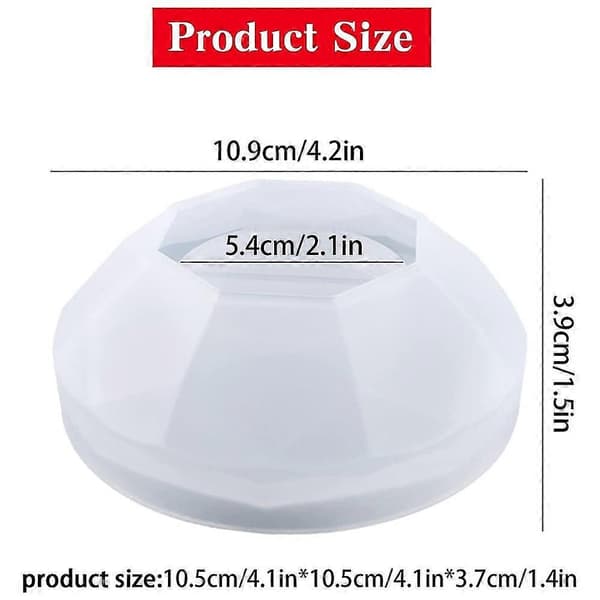 Lysestakeformer Resin Støpeform Diamant Lysestaker Silikonformer For Lysestøping Form For D